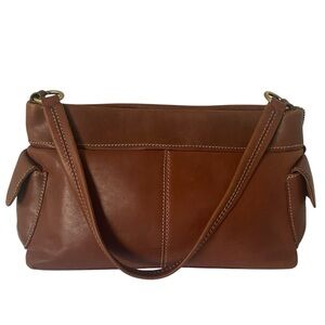 Fossil Soft Brown Leather Shoulder Bag - EC